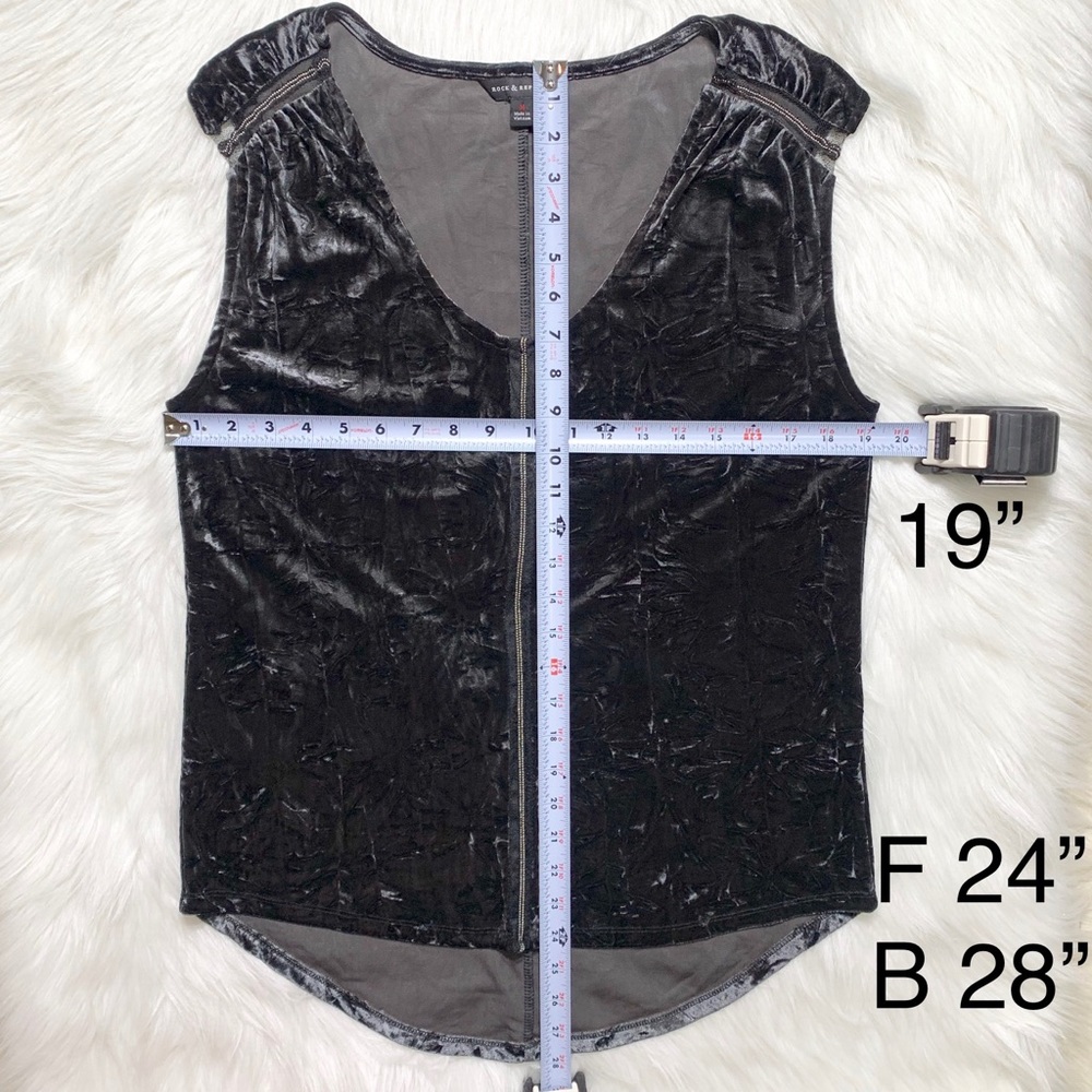 SOLD-Rock & Republic Crushed Velvet Sleeveless Top - Picture 8 of 8